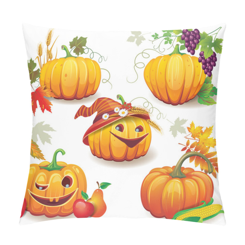 Personality  Autumn Still Life With Pumpkins Pillow Covers