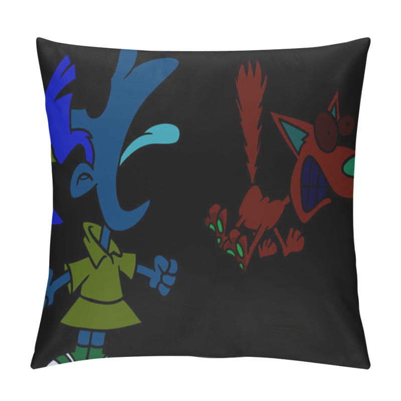 Personality  Cartoon Girl Screaming Pillow Covers