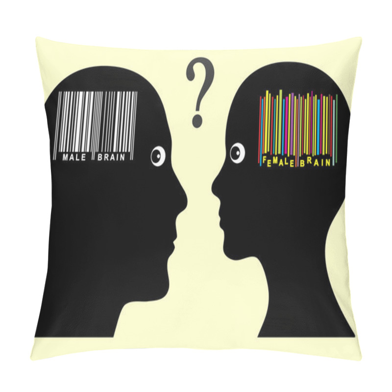 Personality  Male And Female Brain Pillow Covers