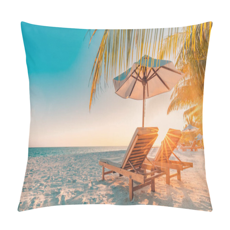 Personality  Amazing Tropical Beach Sunset. Summer Travel Background Concept Pillow Covers