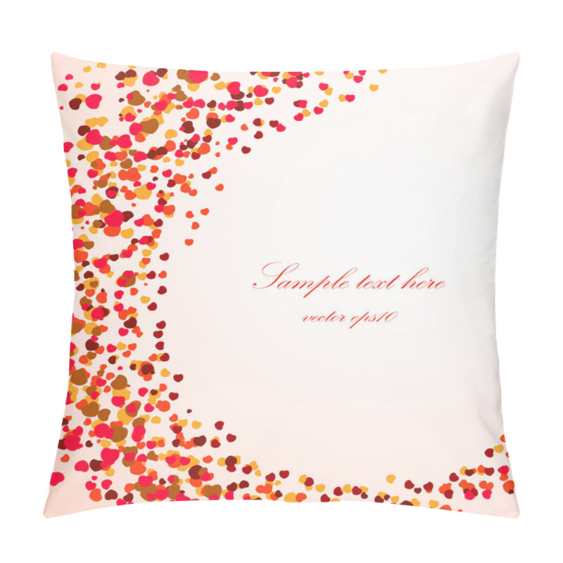 Personality  Abstract Background With Red Hearts Pillow Covers