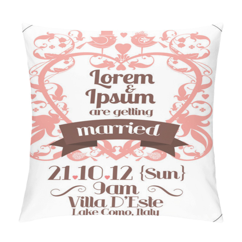 Personality  Floral Wedding Invite Card Pillow Covers