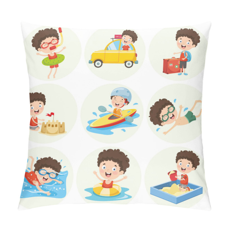 Personality  Vector Illustration Of Cartoon Character Pillow Covers