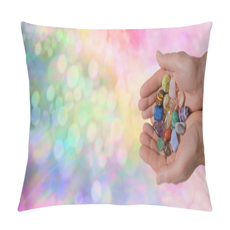 Personality  Crystal Healing Website Banner Pillow Covers