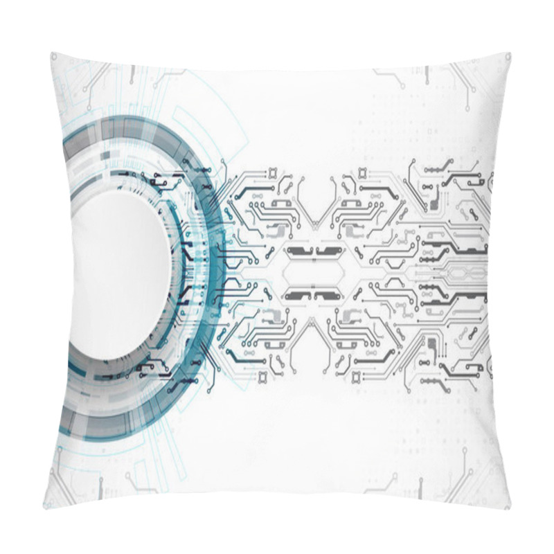 Personality  Vector Illustration, Hi-tech Digital Technology And Engineering Theme Pillow Covers