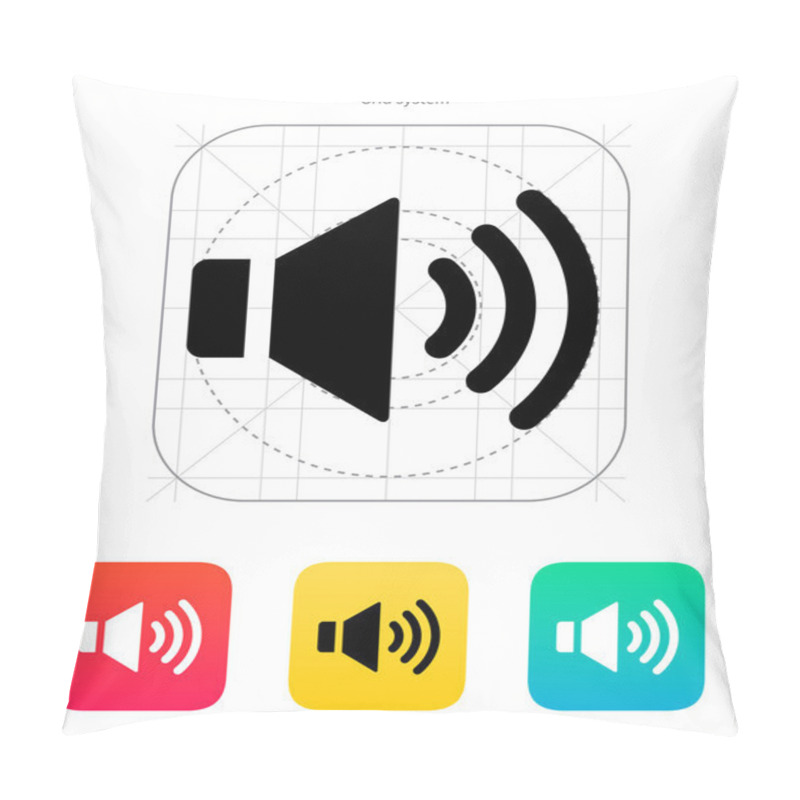 Personality  Speaker Icon. Volume Max. Pillow Covers