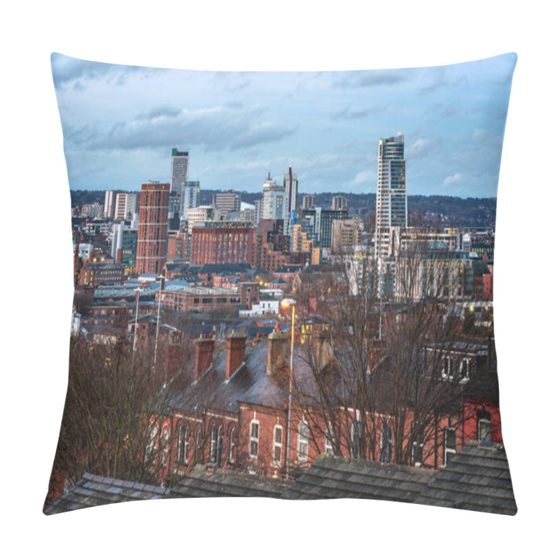 Personality  Leeds City Under Cloudy Sky Pillow Covers