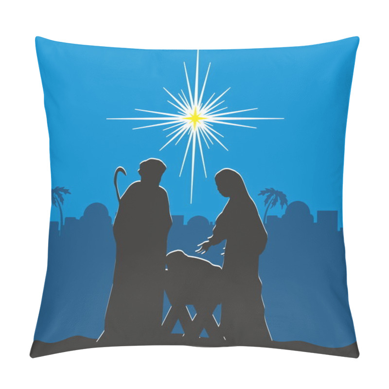 Personality  Nativity Scene. Merry Christmas Pillow Covers