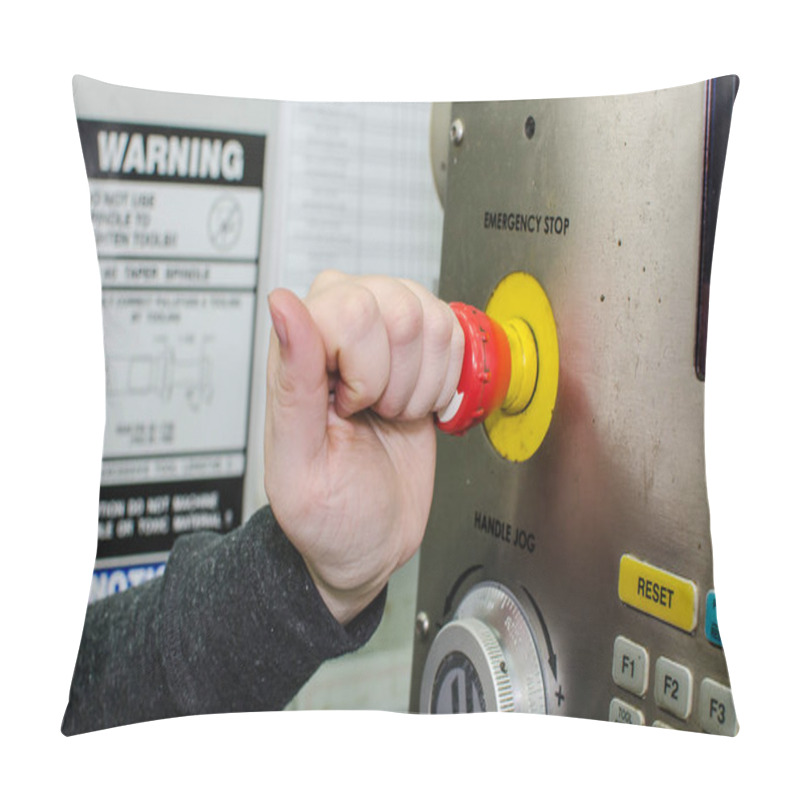 Personality  Button Emergency Stop Pillow Covers