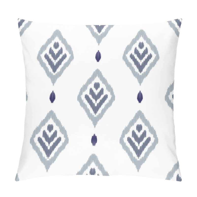 Personality  Ikat Seamless Pattern. Fancy Textile Design. Vector Illustration In Ethnic Style. Pillow Covers