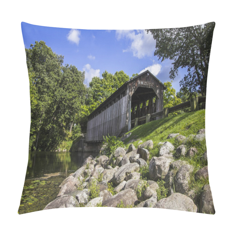 Personality  Fallasburg Covered Bridge Pillow Covers