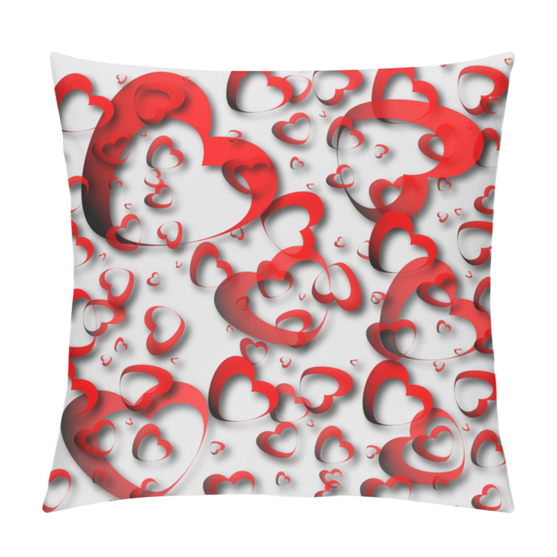 Personality  Red Hearts And Light Background Pillow Covers