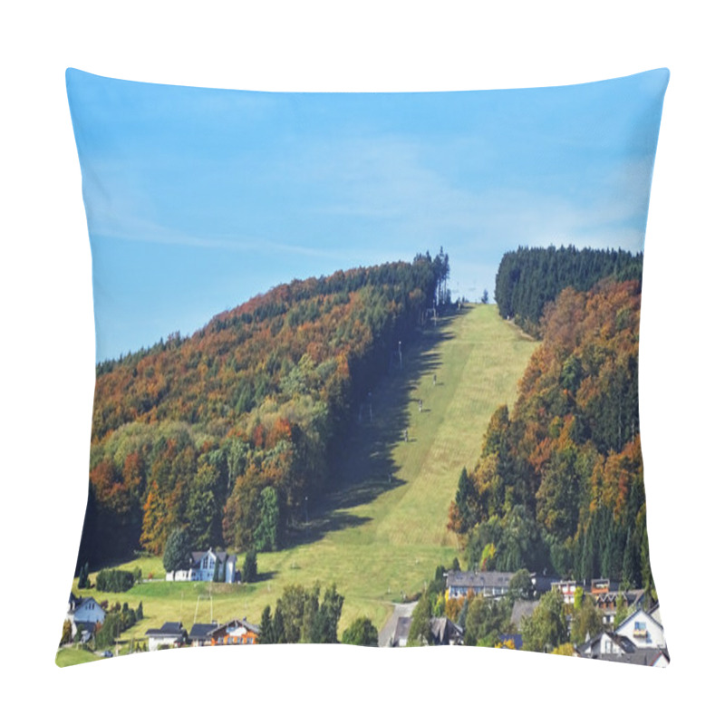 Personality  Ski Slopes In Willingen In The Sauerland Region In Autumn Pillow Covers