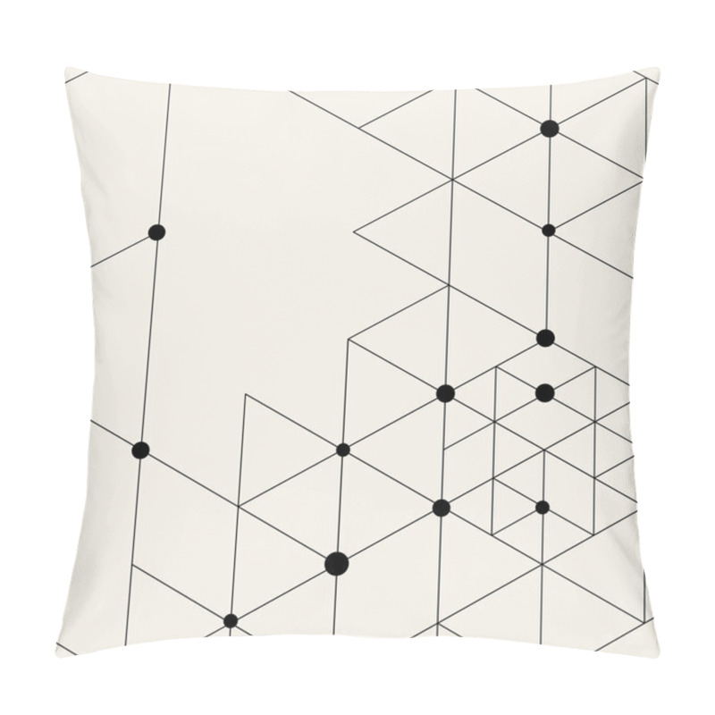 Personality  Modern Black Techno Geometric Pattern Pillow Covers