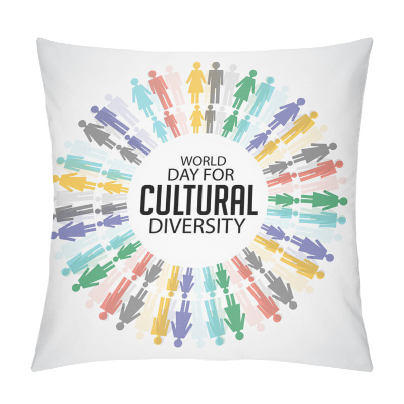 Personality  Vector Illustration Of A Background For World Day For Cultural Diversity. Pillow Covers