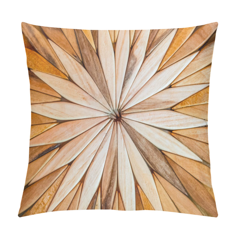 Personality  Handmade From Wood. Sun Rays From Wood. A Wooden Souvenir Pillow Covers