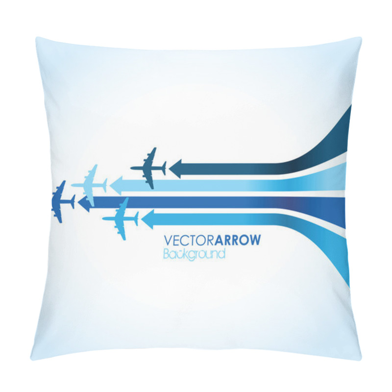 Personality  Four Blue Airplanes Pillow Covers