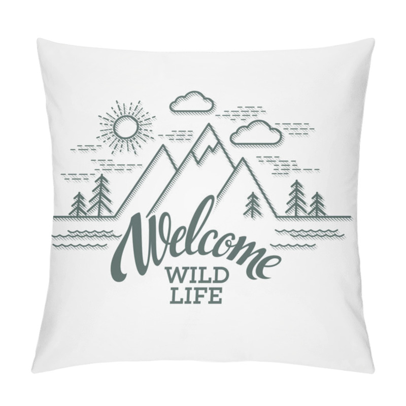 Personality  Flat Linear Landscape Pillow Covers