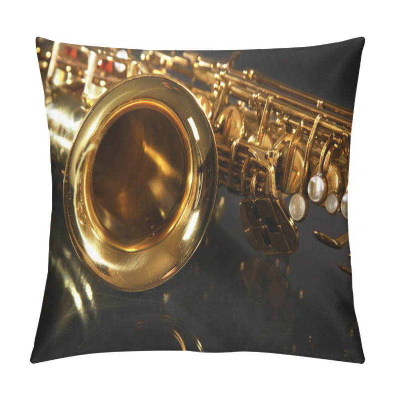 Personality  Sax On Black Pillow Covers