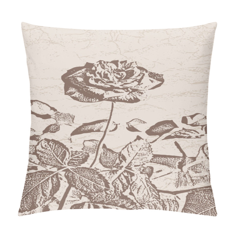 Personality  Stylized Rose Flower. Pillow Covers