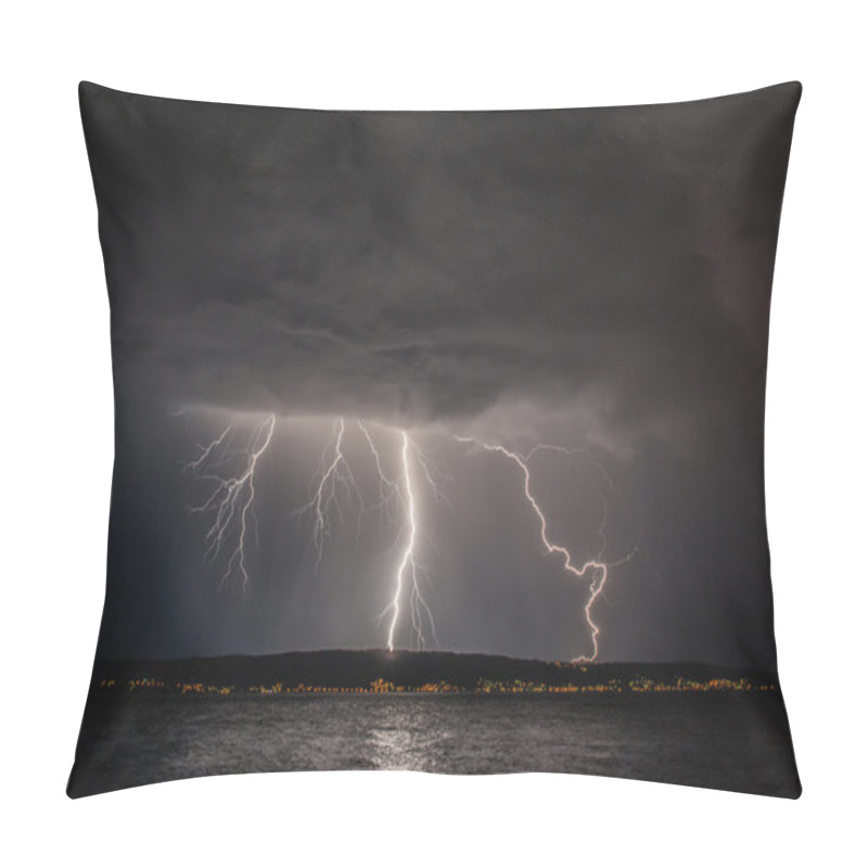 Personality  Storm On The Coast Of Adriatic, Croatia. Pillow Covers