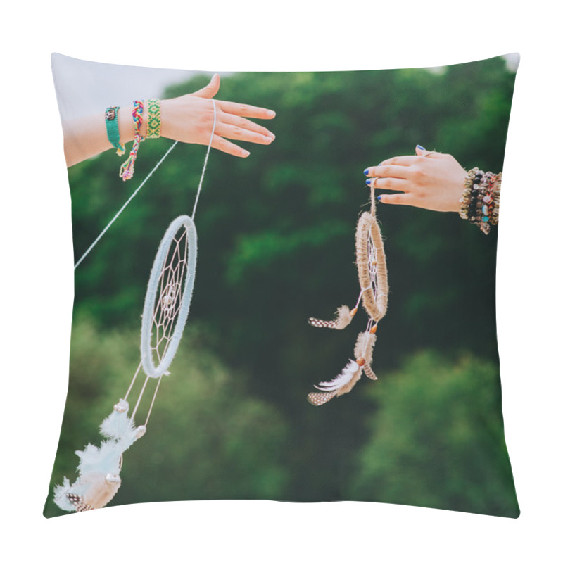 Personality  Hands Holding Dreamcatchers Pillow Covers