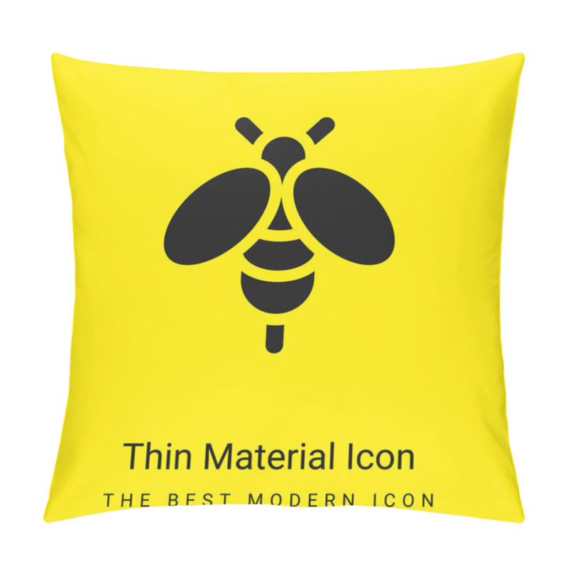 Personality  Bee Minimal Bright Yellow Material Icon Pillow Covers