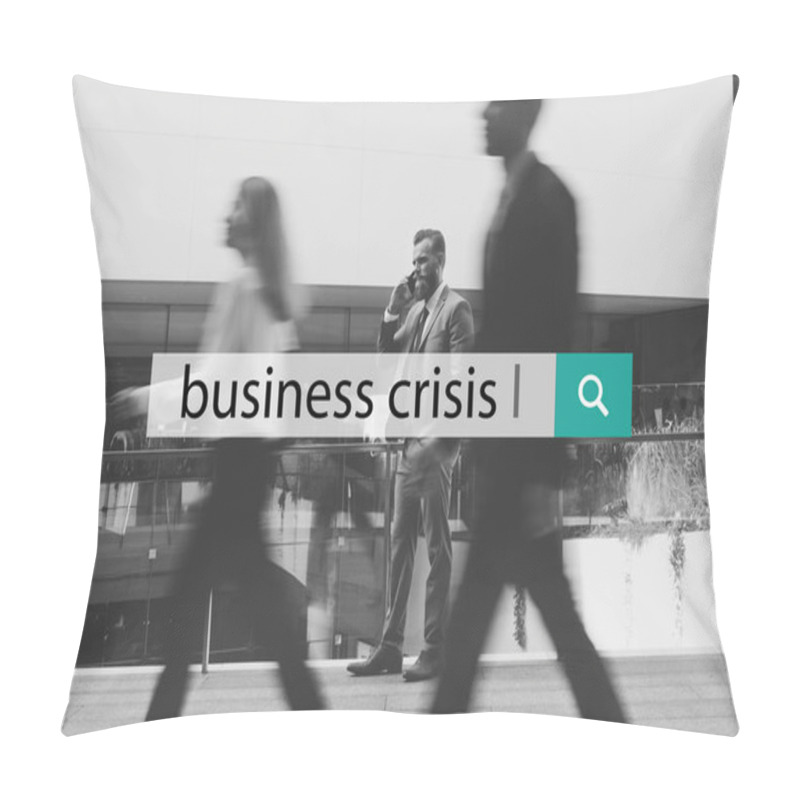 Personality  Business People Walking In Street Pillow Covers