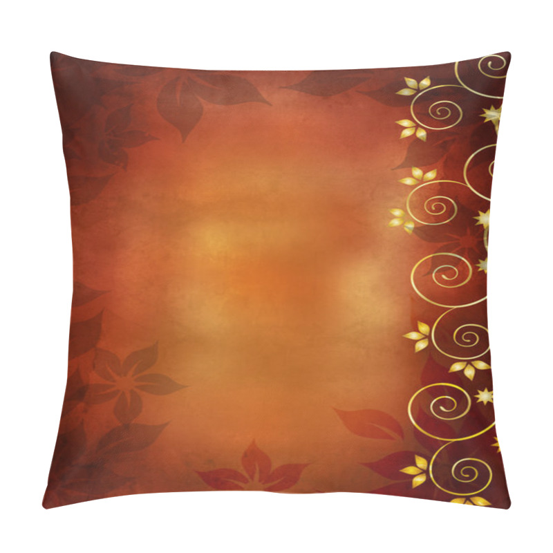 Personality  Old, Blurred, Grungy Background With Flowers Pillow Covers