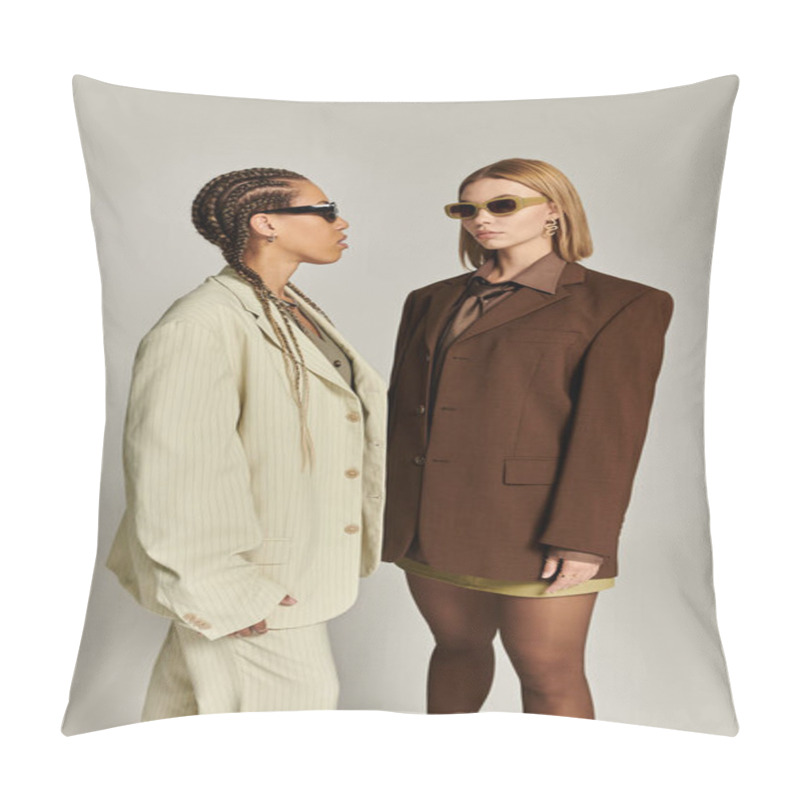 Personality  A Vibrant Young Couple In Autumn Attire, Sharing A Moment Of Connection And Joy. Pillow Covers