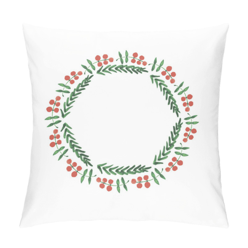 Personality  Christmas Frame, New Year Wreath Pillow Covers