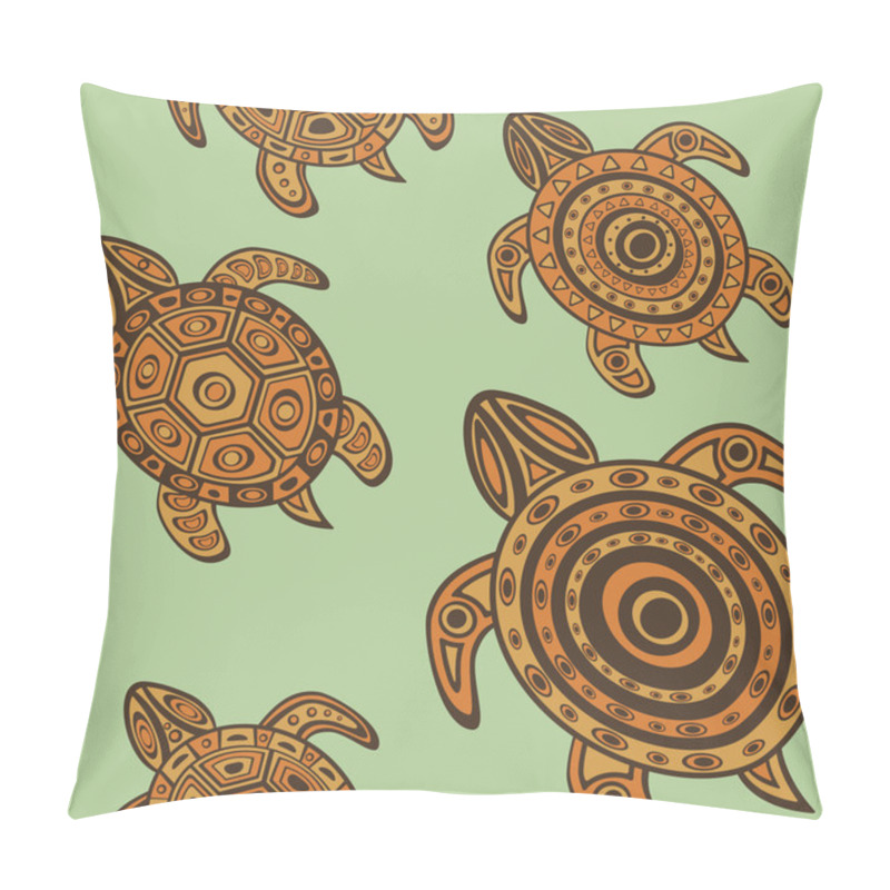 Personality  Seamless Background With Sea Turtles Pillow Covers