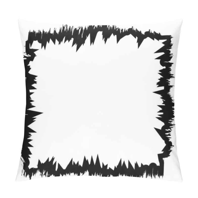 Personality  Grunge Texture Frame, Stain Ink For Halloween Frame, Hand Drawn Paint, Artistic Pillow Covers