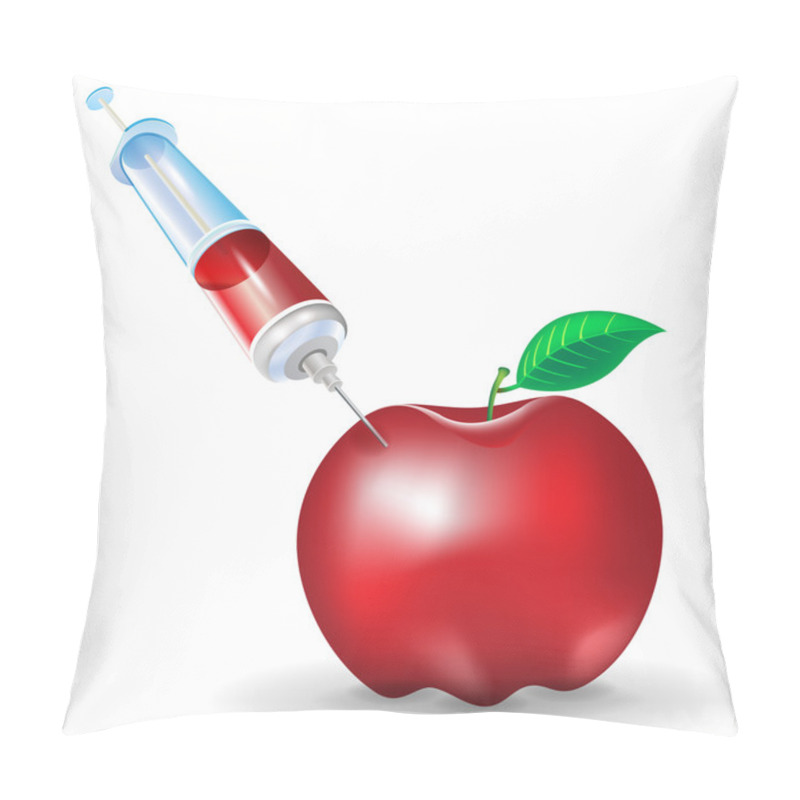 Personality  Genetic Modification Of Fruit; Apple And Syringe Pillow Covers