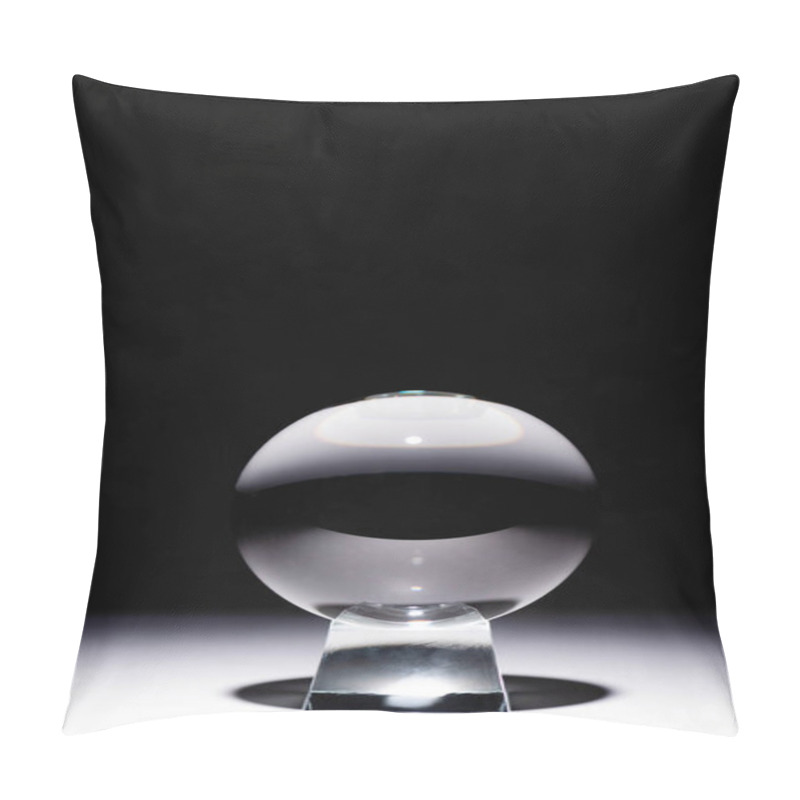 Personality  Crystal Ball On White Surface On Black Background Pillow Covers