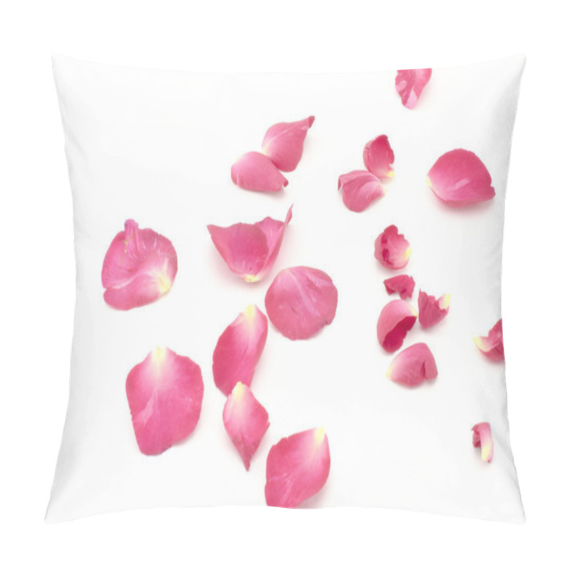 Personality  Rose Flower Isolated On White Pillow Covers