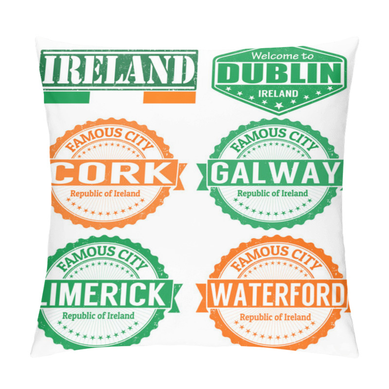 Personality  Ireland Cities Stamps Pillow Covers