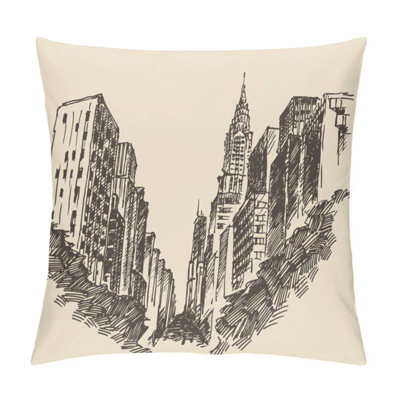 Personality  Hand Drawn New York City Pillow Covers