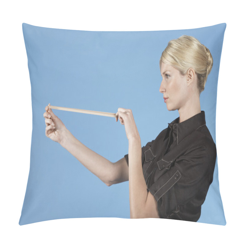 Personality  Businesswoman Shooting Rubber Band Pillow Covers