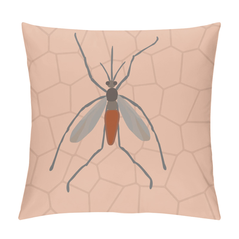 Personality  A Mosquito On Human Skin Pillow Covers