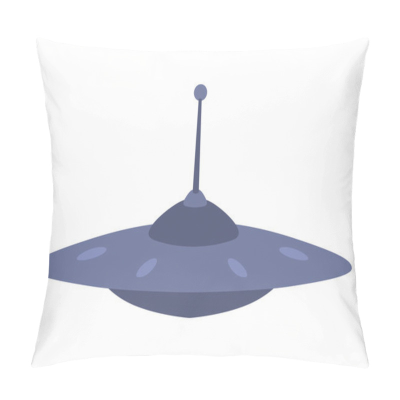 Personality  UFO Spaceship Vector Isolated Pillow Covers