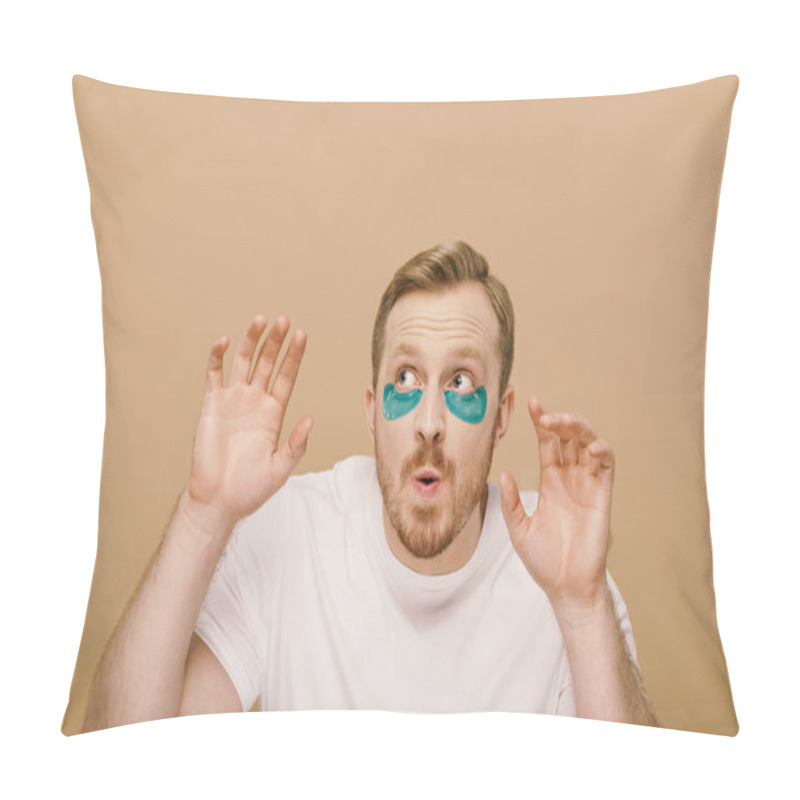 Personality  A Stylish Man With Blue Eye Patches. Pillow Covers