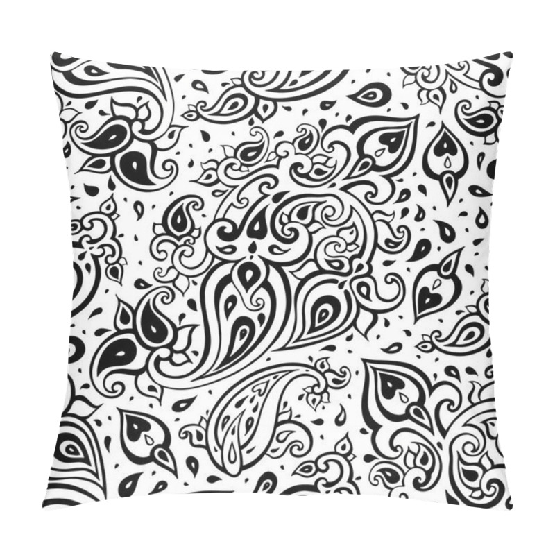 Personality  Paisley Background. Hand Drawn Ornament. Pillow Covers