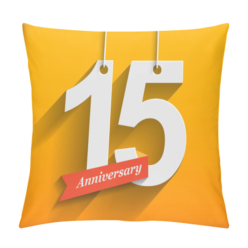 Personality  15 Anniversary Numbers With Ribbon Pillow Covers