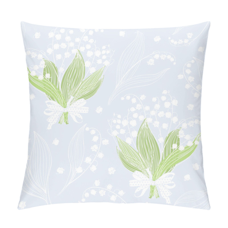 Personality  Seamless Pattern With Of Lilies Of The Valley Pillow Covers