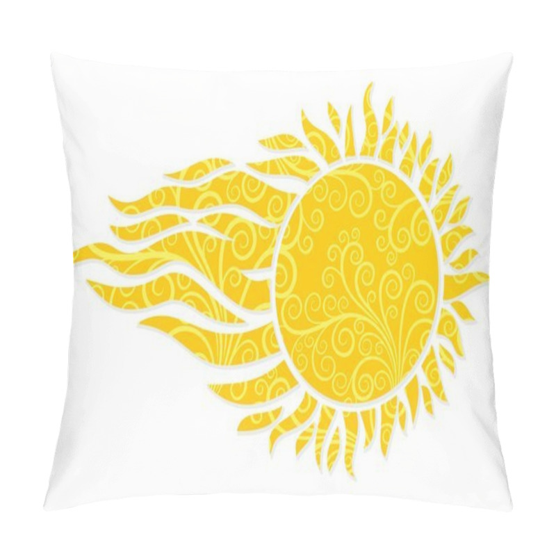 Personality  Logo Of Fiery Sun.  Pillow Covers