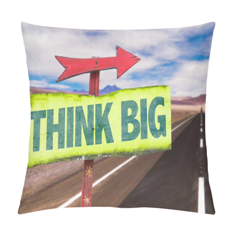 Personality  Think Big Text Sign Pillow Covers