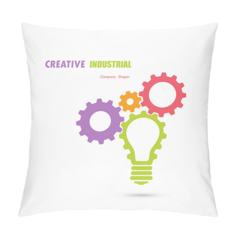 Personality  Creative Light Bulb And Gear Abstract Vector Design Banner Templ Pillow Covers