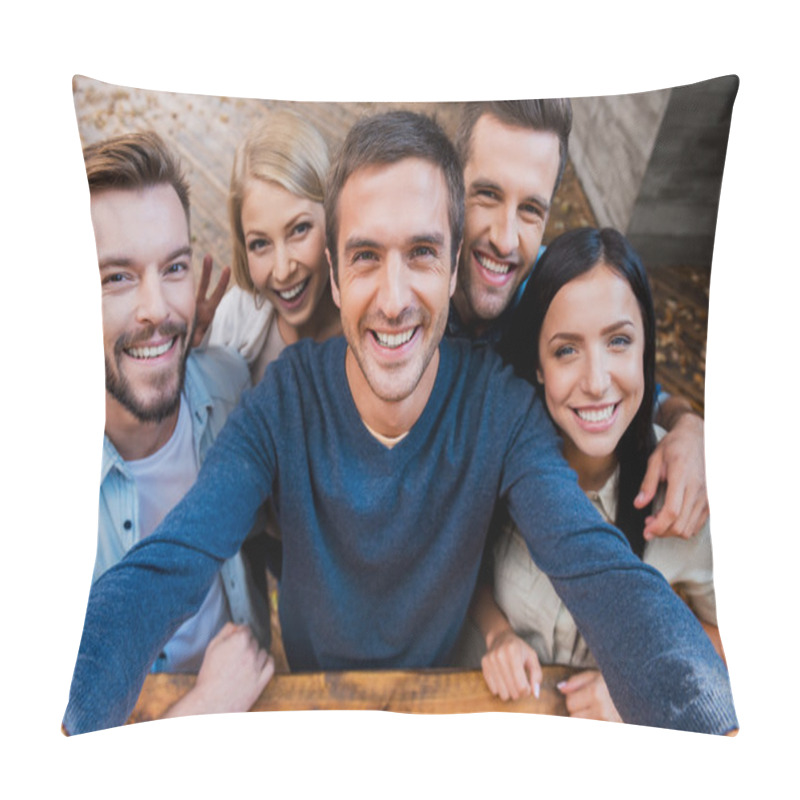 Personality  Young People Making Selfie Pillow Covers