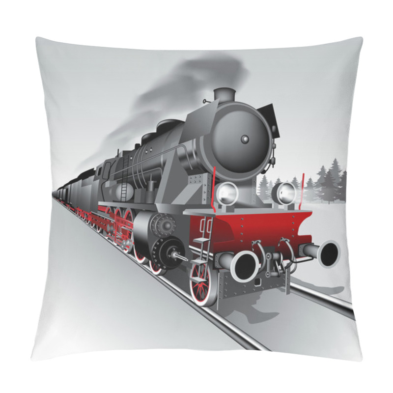 Personality  Steam Train Pillow Covers